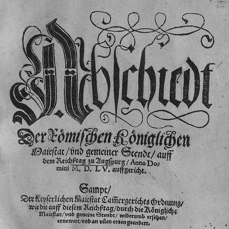 Zawarty w Augsburgu pokój przyjmował zasadę "czyja władza, tego religia".