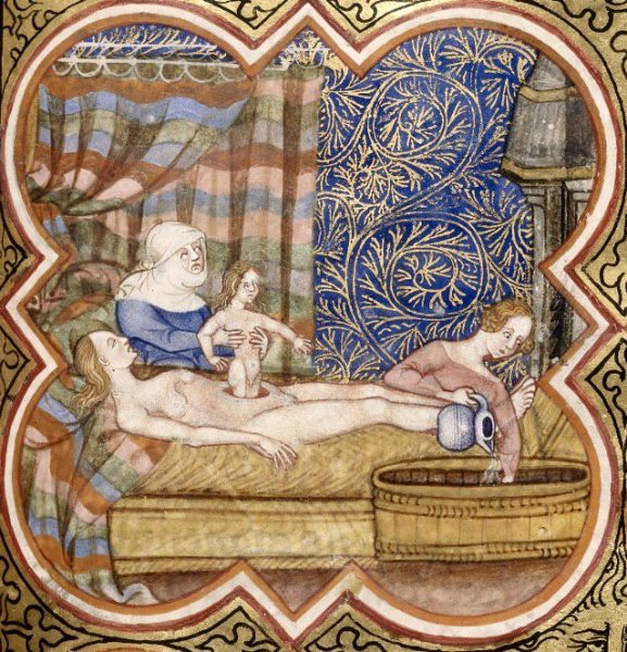 Cesarskie cięcie wykonywano w średniowieczu wyjątkowo rzadko. Zwykle służyło ratowaniu dziecka, wyciąganego z łona zmarłej matki.