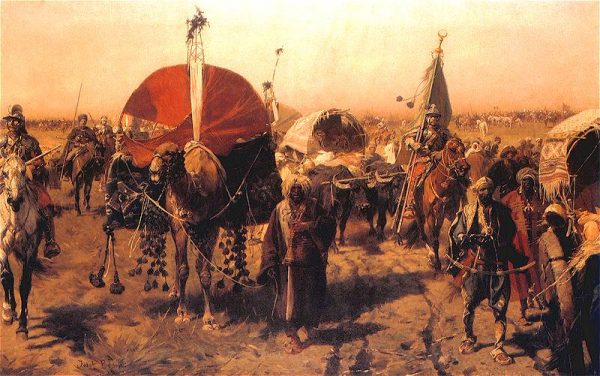 W tureckim obozie wojska koalicji zdobyły ogromne łupy. Na ilustracji obraz Józefa Brandta pt. "Powrót spod Wiednia".