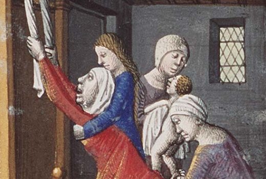 Poród wiązał się z ogromnym zagrożeniem nie tylko dla kobiety, ale i dla dziecka. Ilustracja z XV wieku.