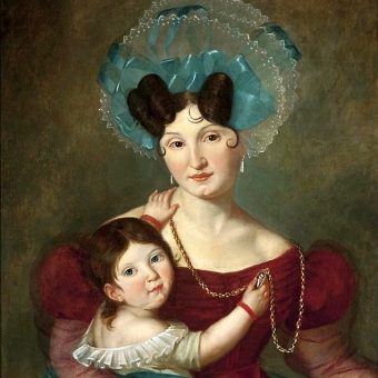 Staropolskie społeczeństwo od kobiet wymagało przede wszystkim rodzenia i wychowywania dzieci. Na obrazie Maria Anna Rawiczowa.