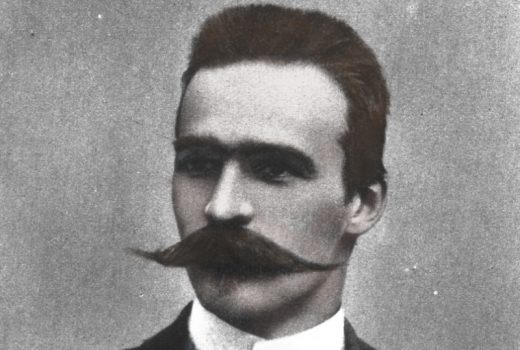 Józef Piłsudski w młodości (fot. domena publiczna, koloryzacja Aleksandra Zaprutko-Janicka)