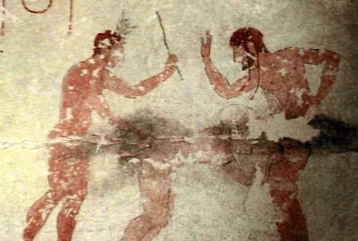 Scena erotyczna z etruskiego grobowca (fot. domena publiczna)