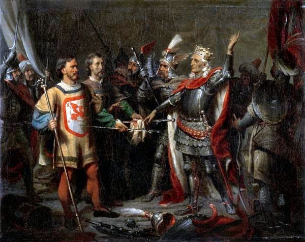 Król Władysław Jagiełło wysoko cenił Zawiszę. Na obrazie władca przed bitwą pod Grunwaldem.