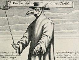 W Europie symbolem dżumy stali się lekarze w charakterystycznych strojach.