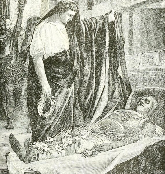 Cezar przy grobie Aleksandra Wielkiego.