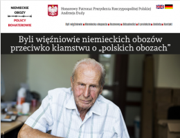 Projekt "Niemieckie obozy, polscy bohaterowie. Jak było naprawdę?" ruszył w 2016 roku. Teraz MSZ postanowiło go wznowić (na zdj. strona główna projektu).