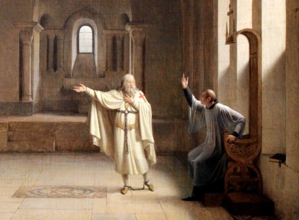 Wielki mistrz templariuszy Jakub de Molay przyznał się, że wstępując do zakonu wyrzekł się Chrystusa. Wielki mistrz templariuszy Jakub de Molay przyznał się, że wstępując do zakonu wyrzekł się Chrystusa.