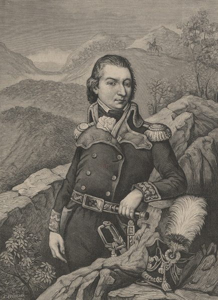 Jan Henryk Dąbrowski w wieku młodzieńczym, jako porucznik ułanów saskich, imienia księcia Alberta.