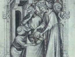 Ludwik IX grzebiący rozkładające się szczątki krzyżowców (fot. domena publiczna)