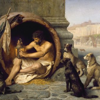 Diogenes i psy (fot. domena publiczna)