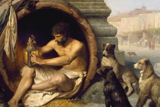 Diogenes i psy (fot. domena publiczna)