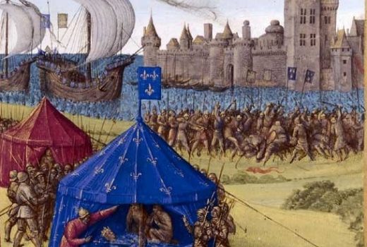 Śmierć Ludwika IX podczas siódmej krucjaty.