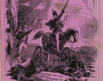 Fragment okładki „The Battle of Dorking” Chesneya z 1871 roku.