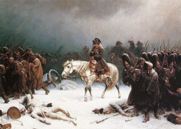 Napoleon zaatakował cara Aleksandra I Romanowa i poniósł klęskę, a wojska rosyjskie ruszyły za nim w pogoń.