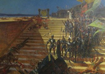 Armia konkwistadorów starła się w krwawym boju z Aztekami pod Tenochtitlán