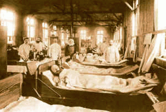 Rok 1892 - epidemia cholery w Hamburgu, oddział szpitalny