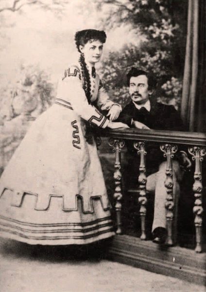 Helena Modrzejewska z mężem Karolem Chłapowskim