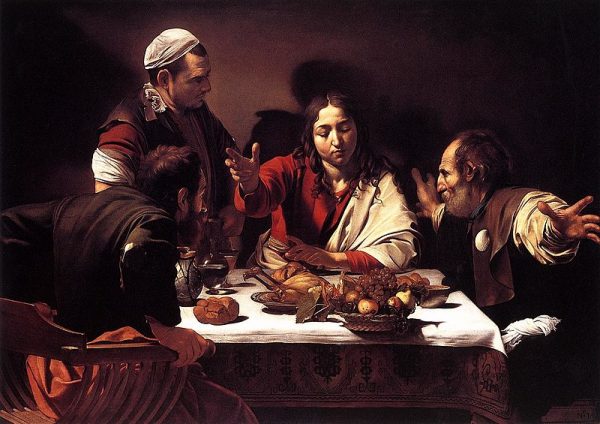 Wieczerza w Emaus, Caravaggio, 1601