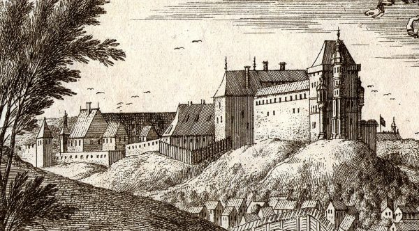 Widok na zamek od północnego zachodu w 1657 roku
