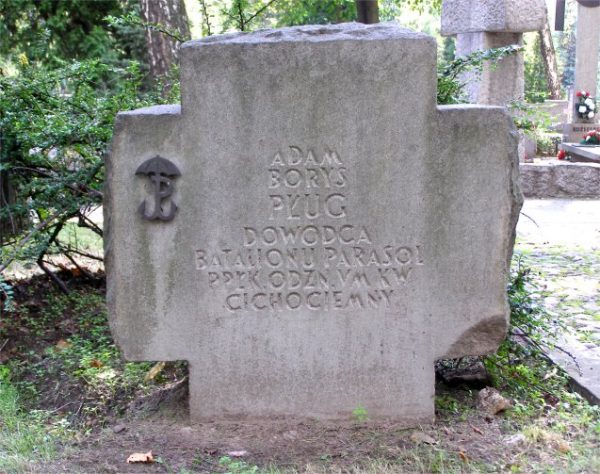 Symboliczny grób Adama Borysa na Cmentarzu Powązkowskim