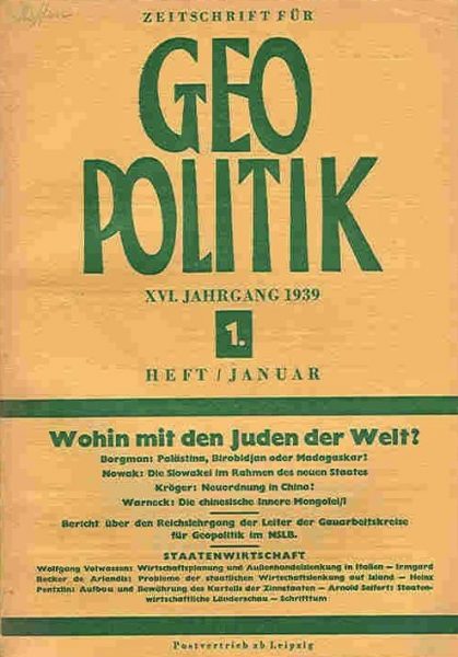 Mapy, które nie były drukowane na plakatach i ulotkach, można było bez problemu znaleźć w czasopiśmie „Zeitschrift für Geopolitik”.
