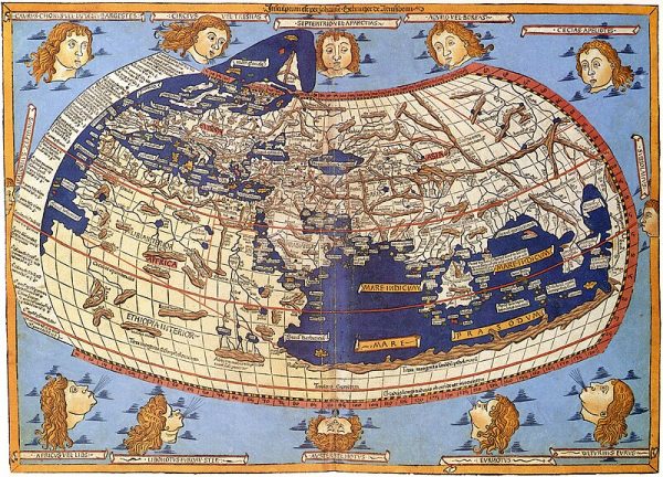 Mapa Johannesa Schnitzera z 1482 roku według Klaudiusza Ptolemeusza, widoczne terytorium określone jako Sarmatia Europe.