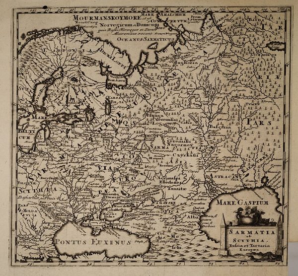 Sarmatia et Scythia, Russia et Tartaria Europaea, mapa z XVII wieku