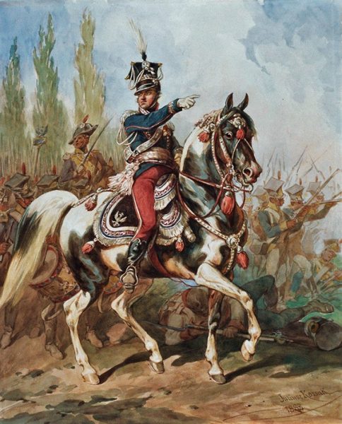 Gen. Jan Henryk Dąbrowski na czele Legionów.